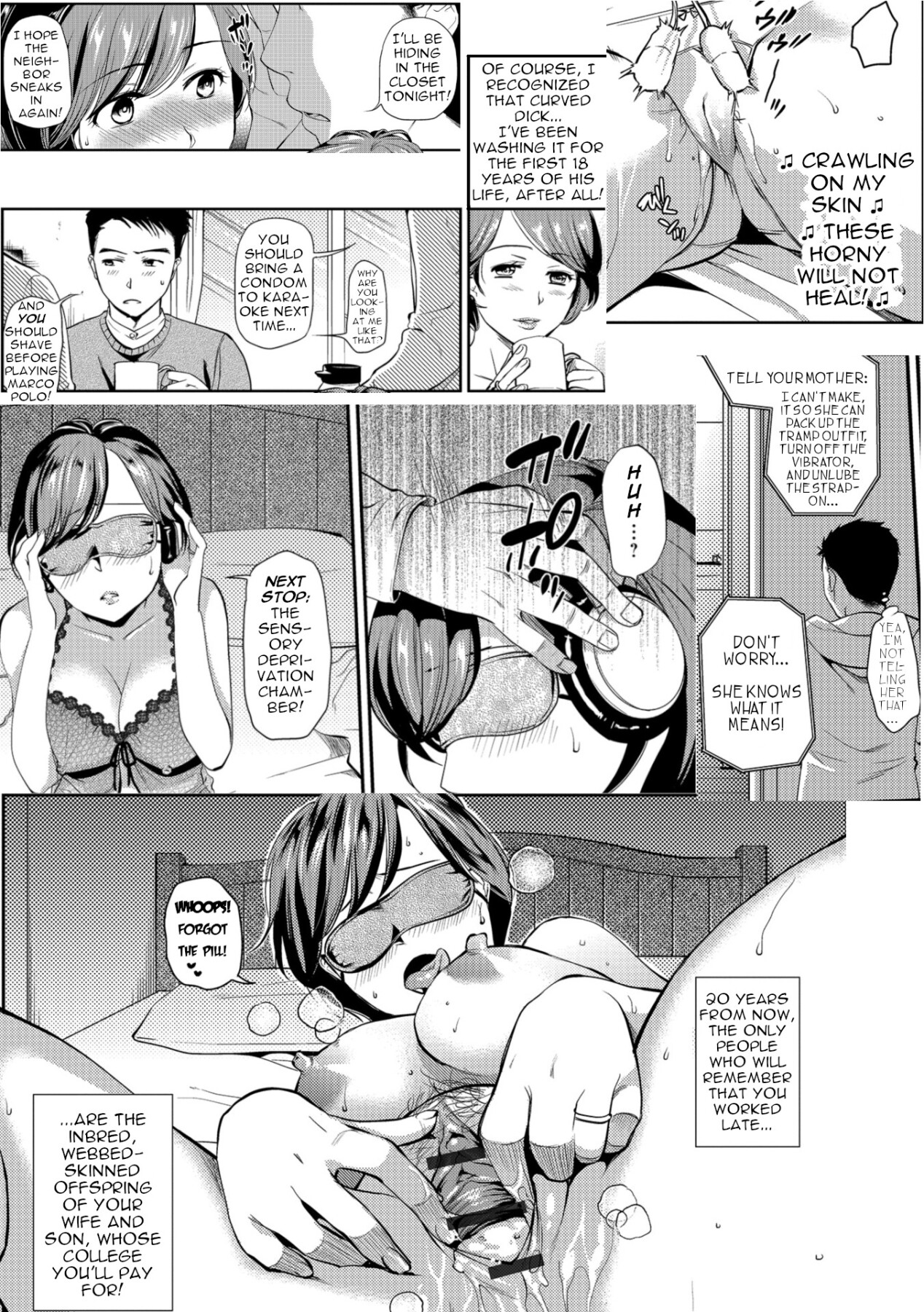 Hentai Manga Comic-Blindfolded, Lewd Mother-Read-20